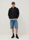 Blue pure cotton baggy denim shorts_0