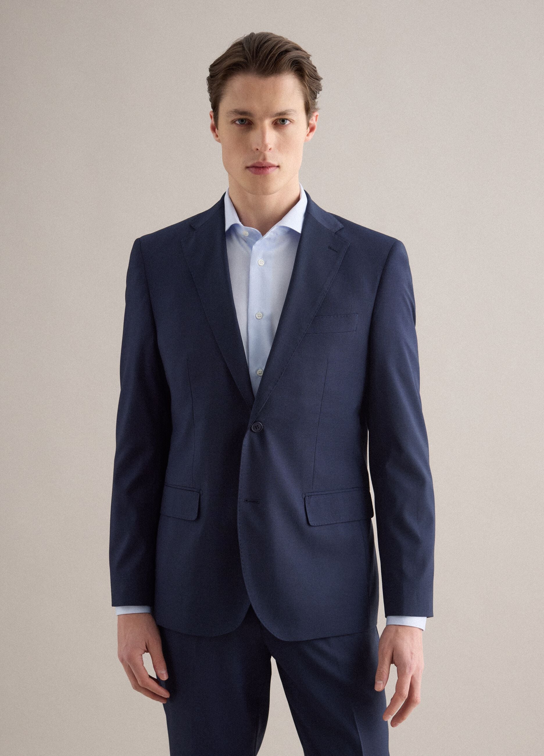 Blue Regular Fit Suit