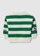 Kid's regular fit multicolour striped pure cotton sweatshirt with print_1