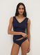 Blue regular fit stretch cotton Brazilian briefs_0