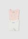 Multicolour pure cotton bodysuit twin pack for baby girls_3