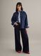 Regular fit blouse in pure blue denim cotton_1