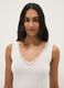 White regular fit vest with lace_1