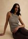 Multicoloured regular fit cotton blend tank top with knitted design_0