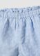 Blue and white pure cotton set with blouse and shorts_2