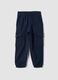 Blue cotton-blend cargo joggers for boys_0