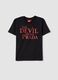 Black pure cotton regular fit T-shirt with print_4