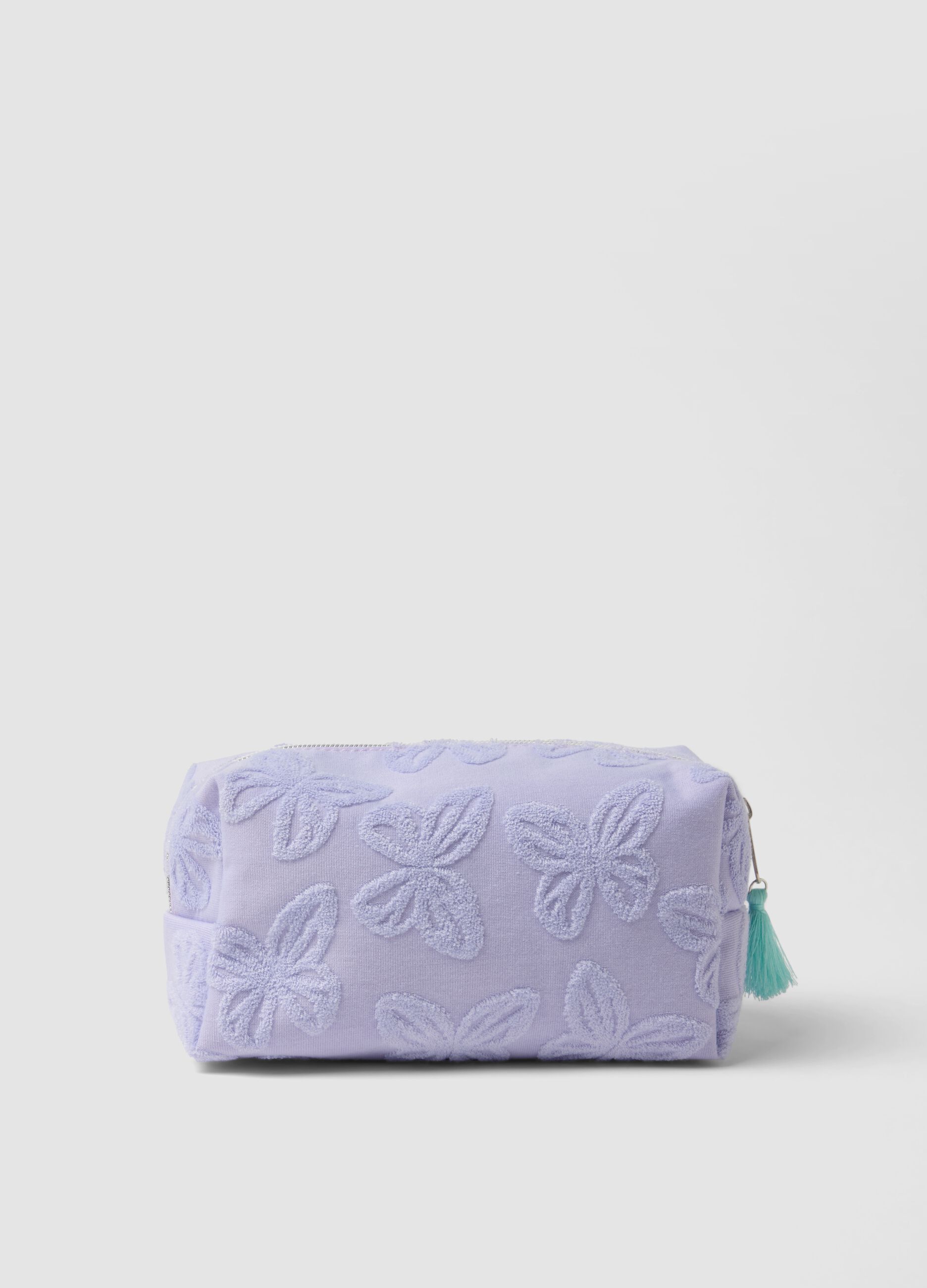 Purple beauty case with butterfly details