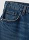 Blue pure cotton low-rise wide-leg jeans_6