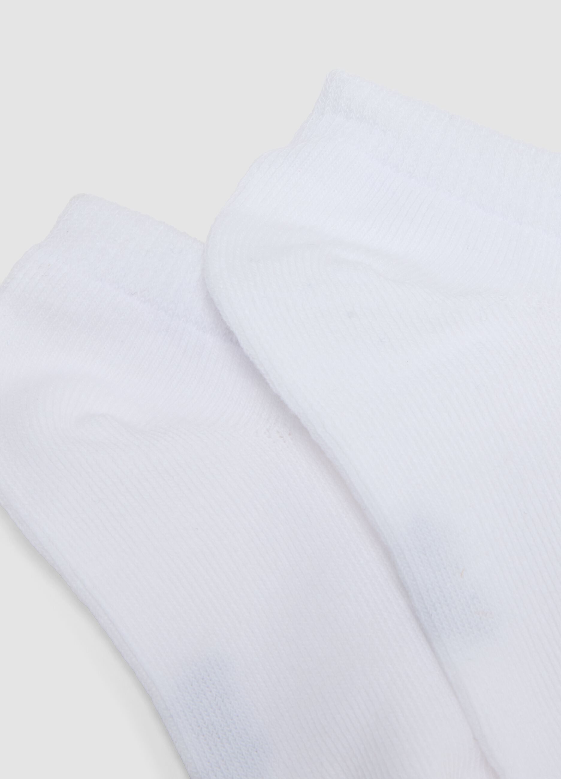 Multipack of kids' regular fit white cotton blend socks
