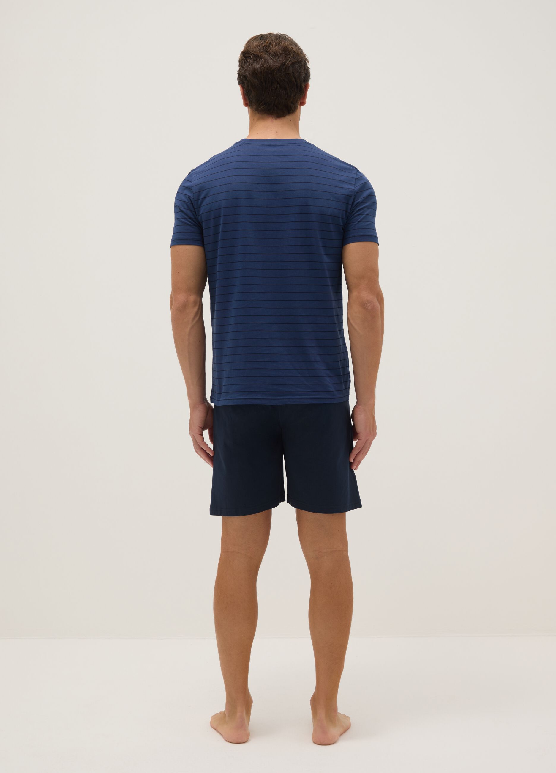 Blue pure cotton short pyjamas regular fit