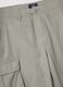 Grey pure cotton regular-fit cargo shorts_5
