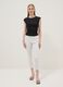 Skinny jeans in white stretch cotton blend_0