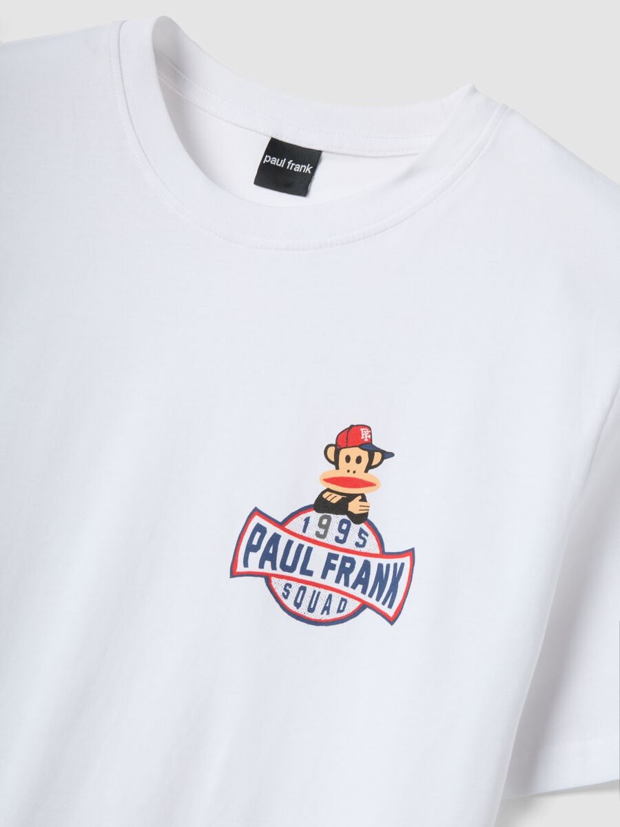 White pure cotton Paul Frank print T-shirt, regular fit_5