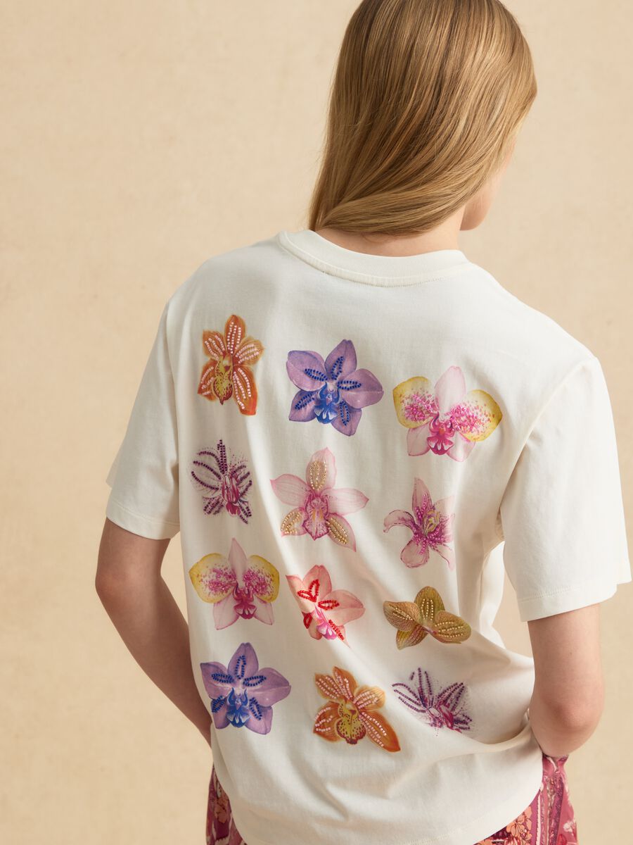 Beige pure cotton short-sleeve T-shirt_1
