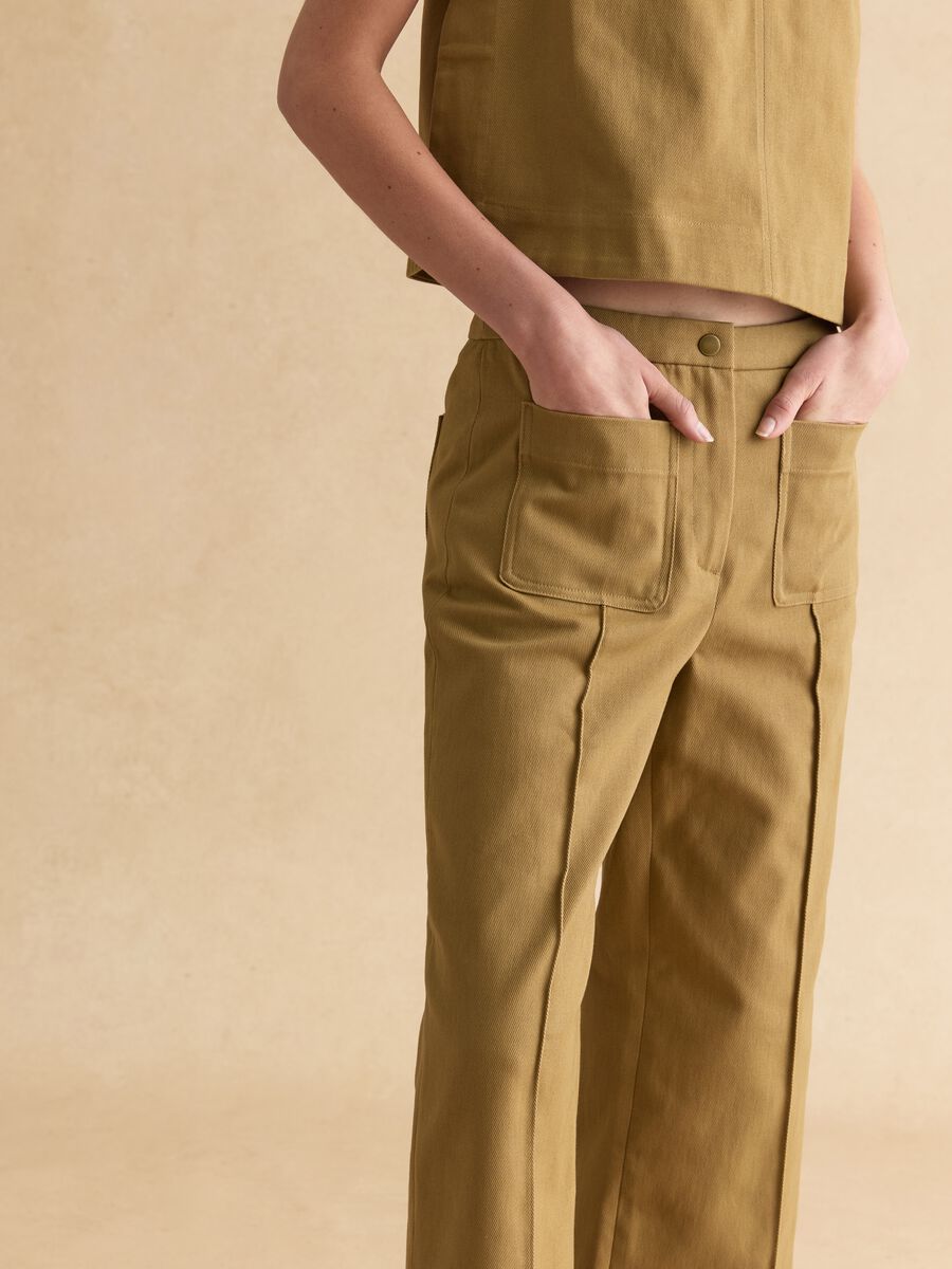 Brown Trousers in Pure Cotton_4