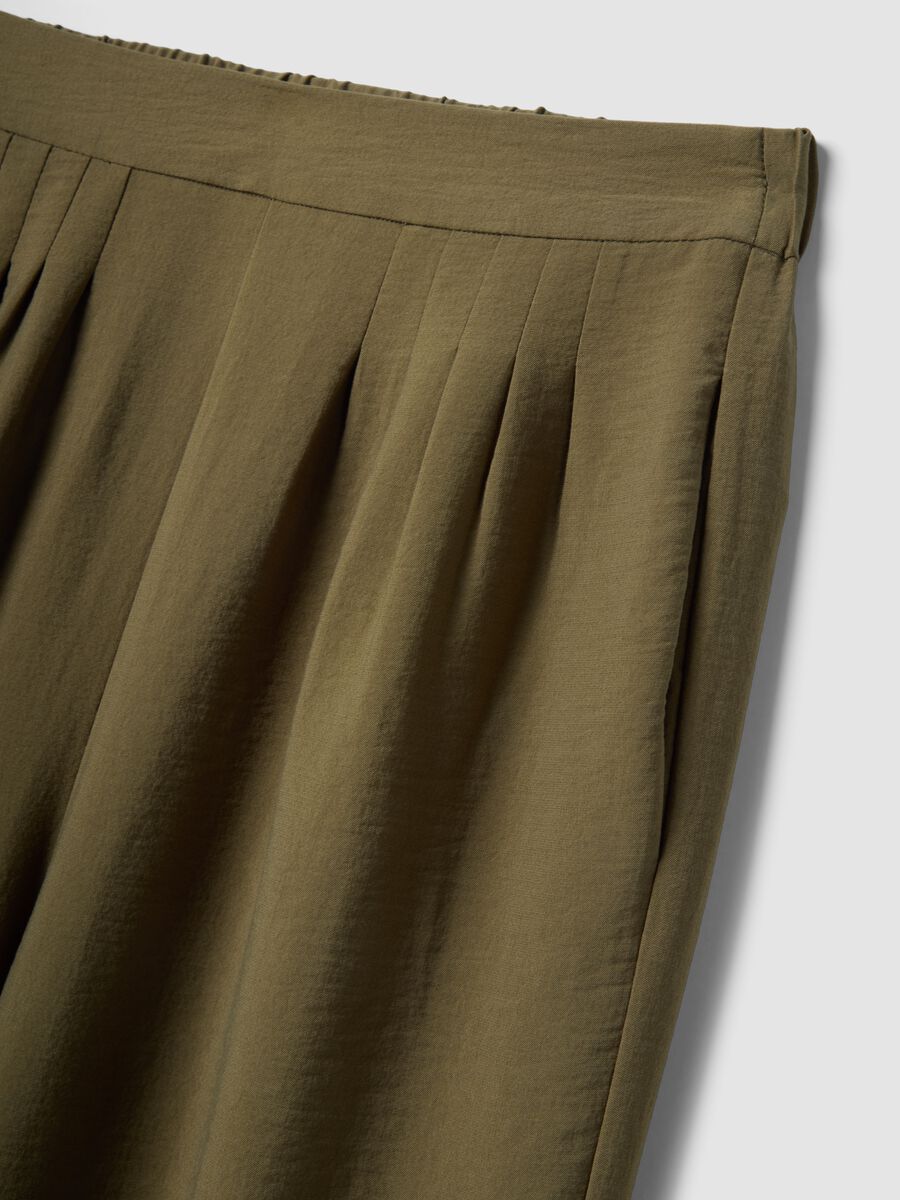 Pantaloni jogger in misto viscosa verdi relaxed fit_5