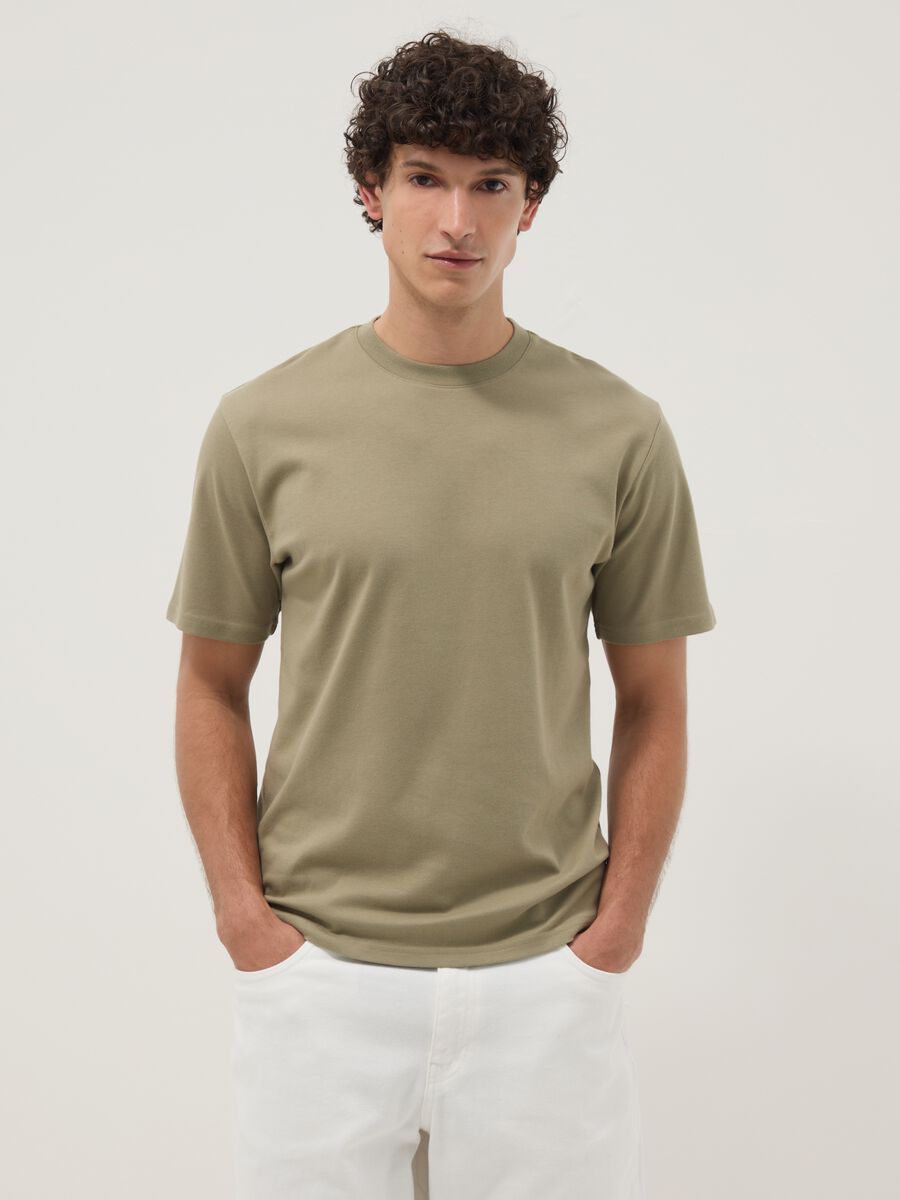 The Iconic Tee Green T-shirt in Pure Cotton Relaxed Fit_0