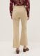 Beige regular fit cotton blend chino trousers_2