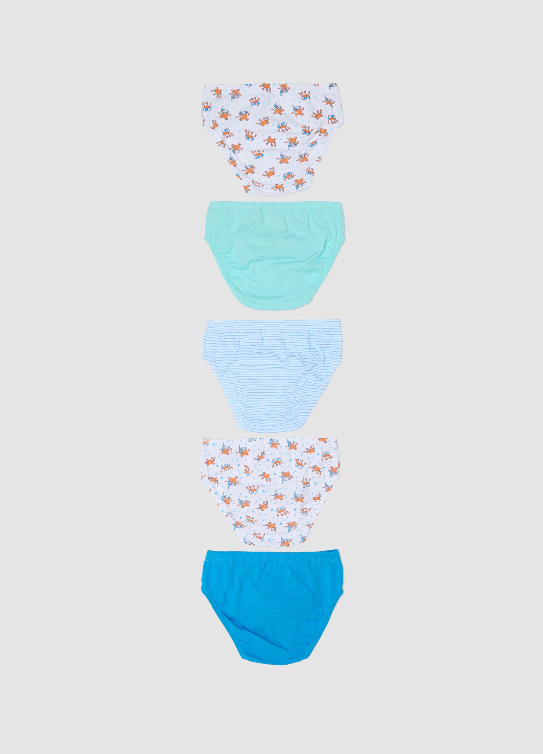 Kids&rsquo; multicolour pure cotton slip multipack
