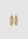 Dangling Earrings with Multicolour Glass Beads_0