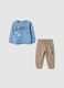 Regular fit azure pure cotton outfit for baby_0