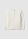 White pure cotton cardigan regular fit for baby girl_0