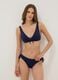 Blue triangle bikini top in stretch fabric with removable padding_1