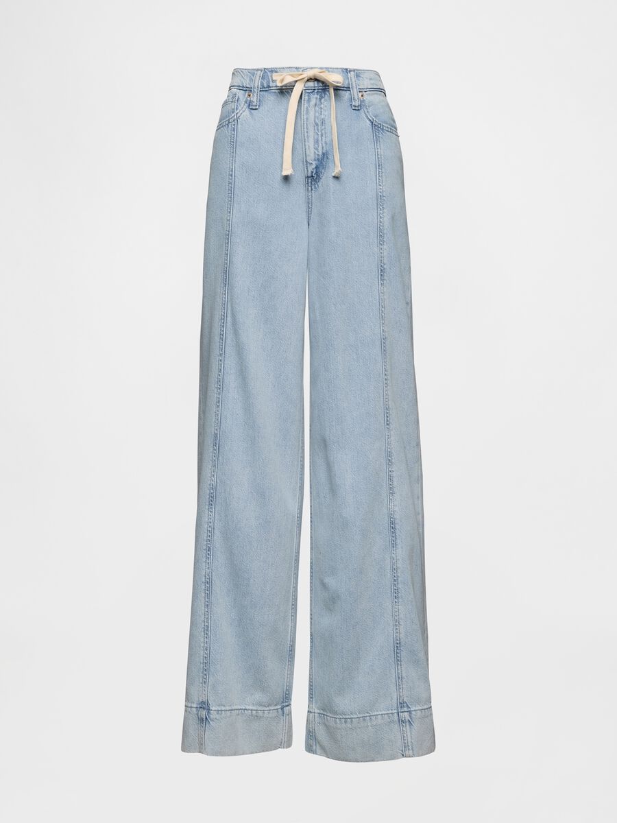 Light Denim Wide Leg Trousers by Gap_6