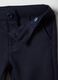 Regular fit blue cotton blend trousers for baby_2