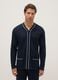 Pure cotton blue pyjamas, regular fit with contrast detailing_1