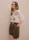 White cotton-linen blend shirt with floral embroidery_0