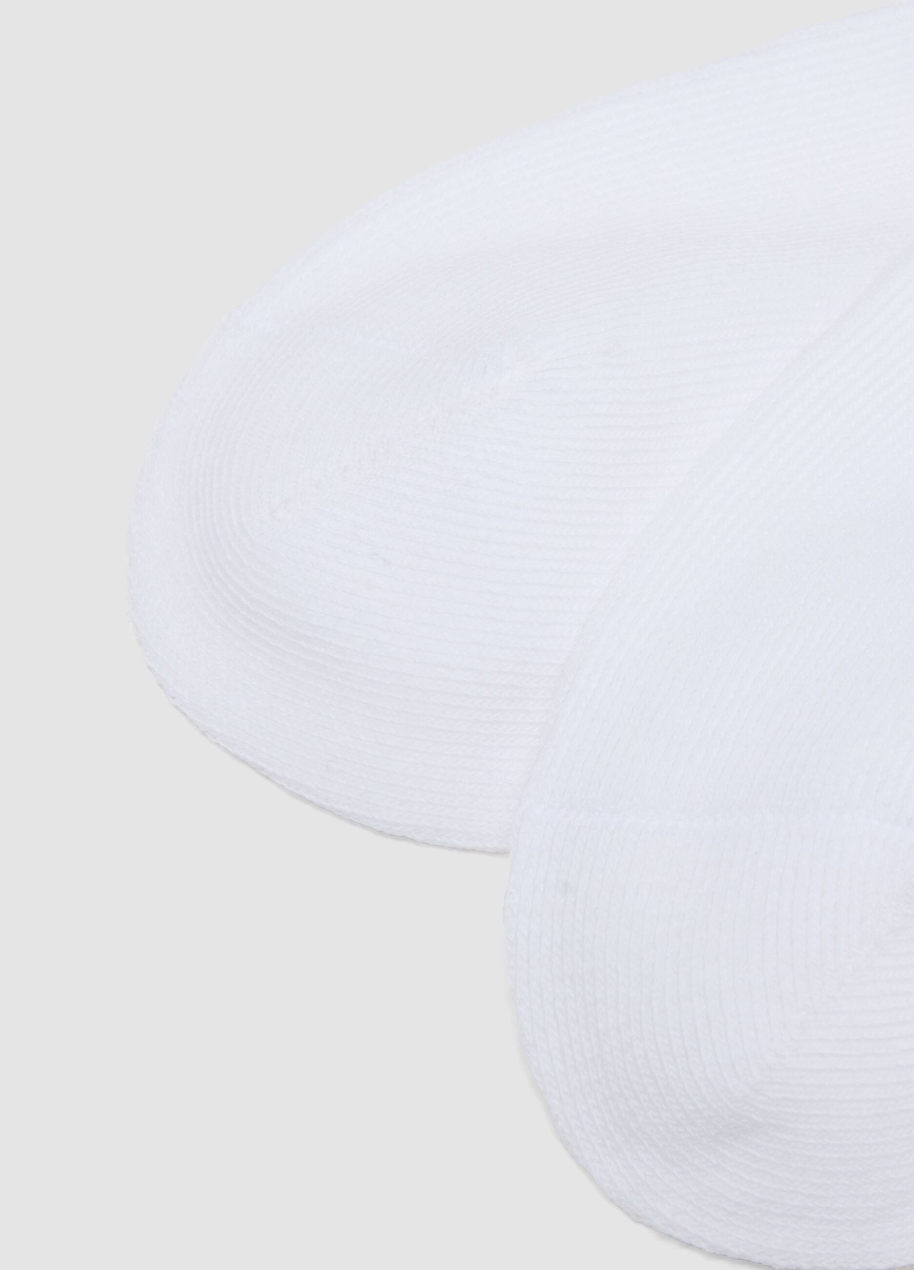 Multipack of kids' regular fit white cotton blend socks