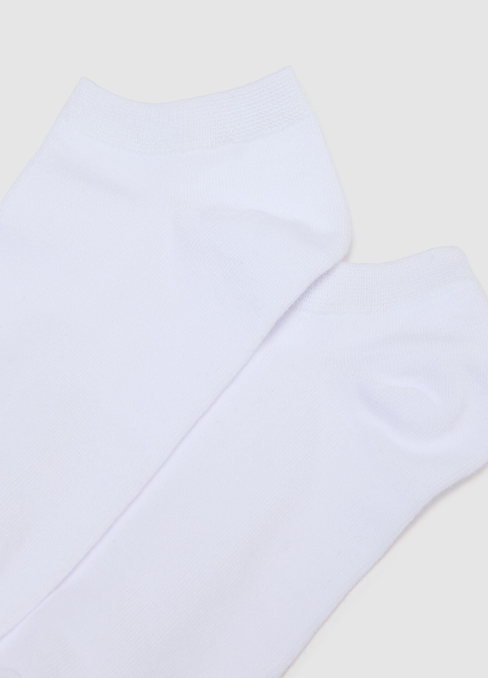 3-pack short white socks in stretch cotton blend