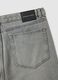 Grey denim cotton blend carrot fit jeans_6