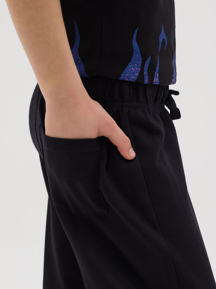 Cotton joggers with drawstring_1