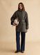 Green cotton blend trench coat with belt, regular fit_1
