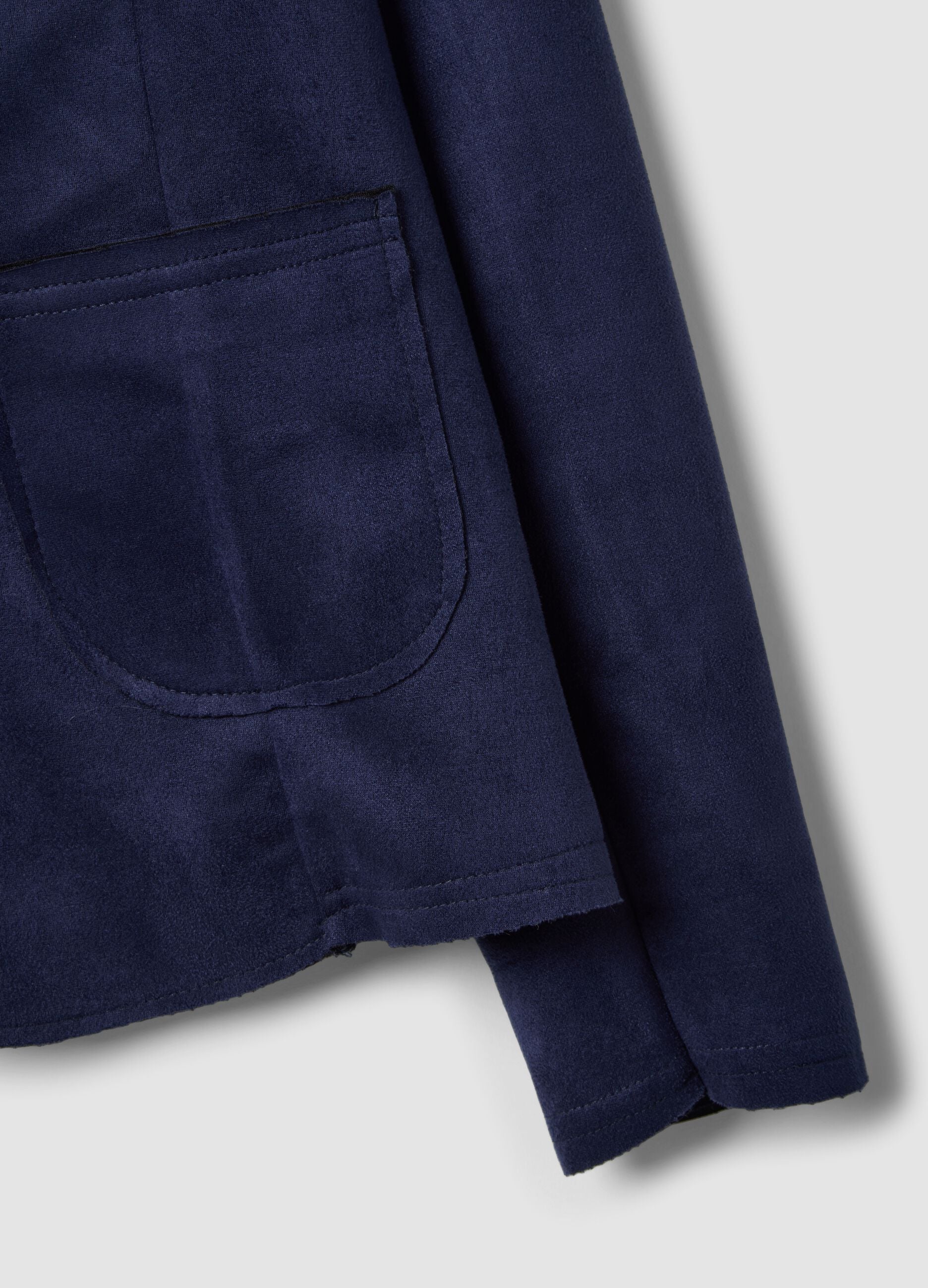 Light blue regular fit jacket with pockets