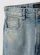 Pure Cotton Blue Denim Skater Fit Shorts_5
