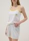 Multicolour pure cotton short pyjamas, regular fit, with gathered trims_3