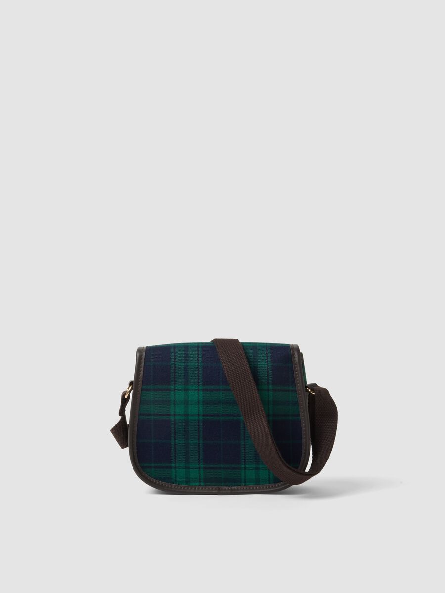 Borsa multicolor in tessuto elasticizzato a tracolla scozzese_2