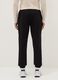 Black cotton blend regular fit jogger trousers_2
