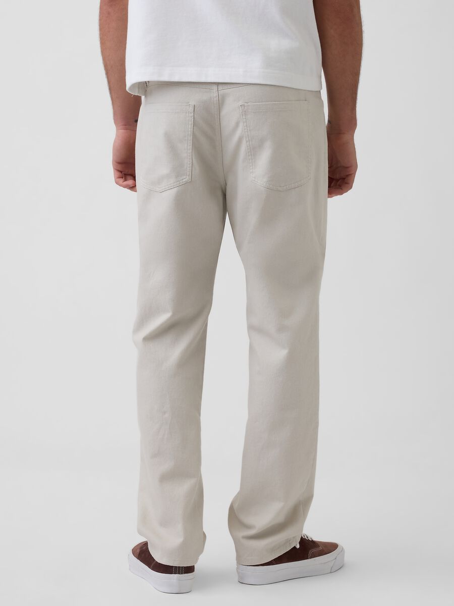 Linen and cotton blend trousers_1
