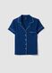 Blue Regular Fit Stretch Viscose Blend Pyjama Top_4
