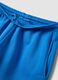Short blu in misto cotone con vita elasticizzata_5