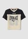 Beige kids&rsquo; short-sleeve V-neck oversized T-shirt_0