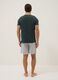 Green short-sleeve striped pyjama set in pure organic cotton jersey_2