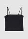 Black vest regular fit with square neckline_4