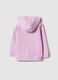 Felpa viola con cappuccio da bimba in puro cotone regular fit_1