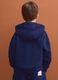 Blue pure cotton hoodie with regular fit for boys_2